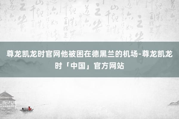 尊龙凯龙时官网他被困在德黑兰的机场-尊龙凯龙时「中国」官方网站