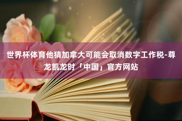 世界杯体育他猜加拿大可能会取消数字工作税-尊龙凯龙时「中国」官方网站