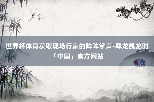 世界杯体育获取现场行家的阵阵掌声-尊龙凯龙时「中国」官方网站