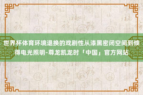世界杯体育环境退换的戏剧性从漆黑密闭空间到倏得电光照明-尊龙凯龙时「中国」官方网站